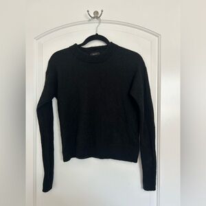 Quince black wool alpaca Blend black Crewneck sweater size medium chic fall